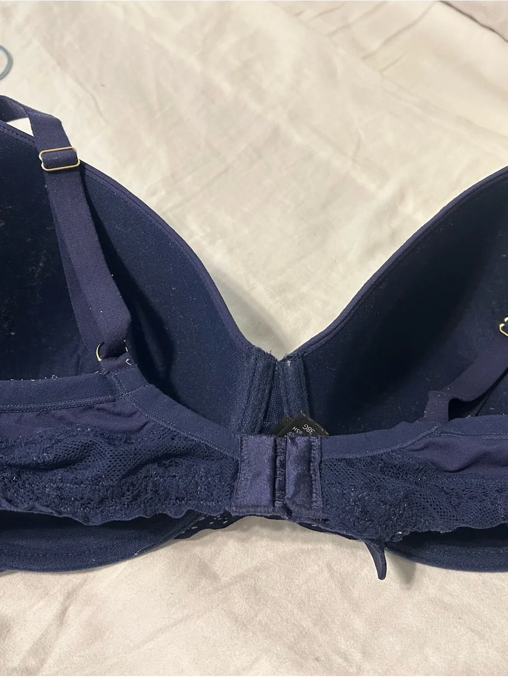 Natori Navy Lace-Back T-Shirt Bra